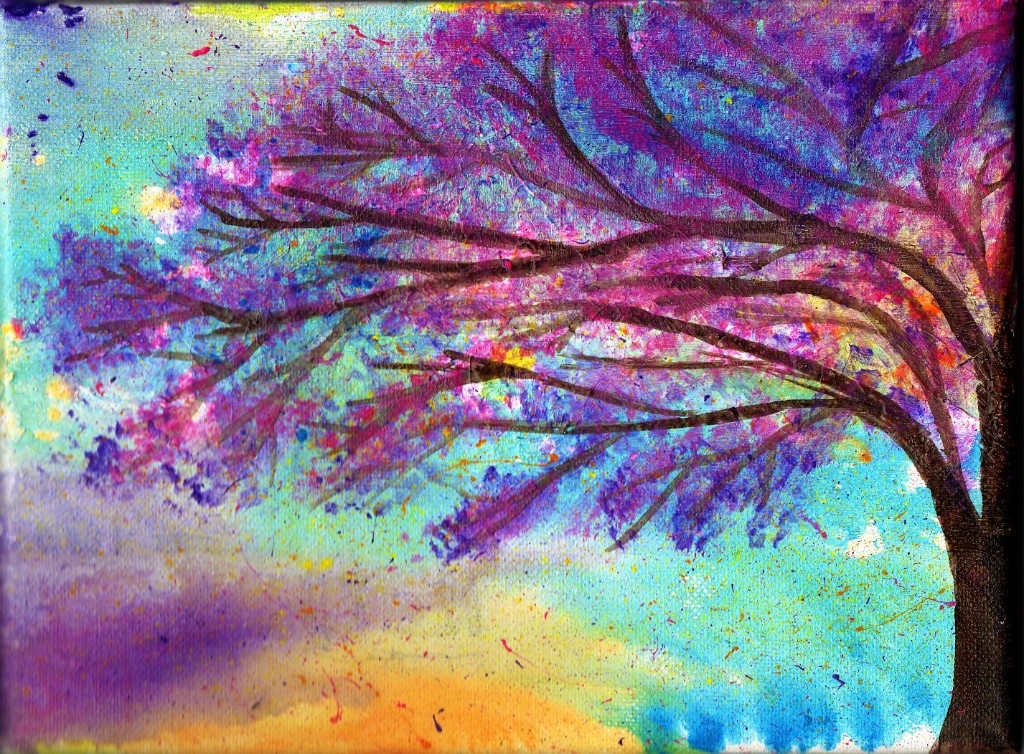 Kirschblüten, Gemälde